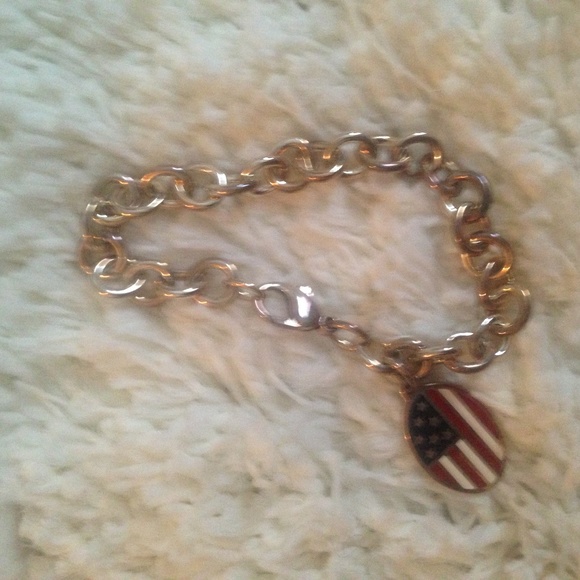 Y2K Tiffany & Co.Sterling Silver American Flag Charm Bracelet - Picture 3 of 4
